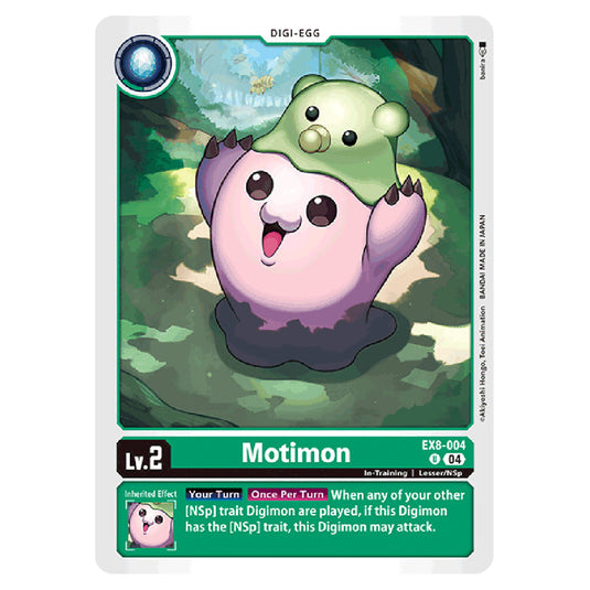 Motimon EX8-004 card from the Digimon set EX08 - Chain of Liberation
