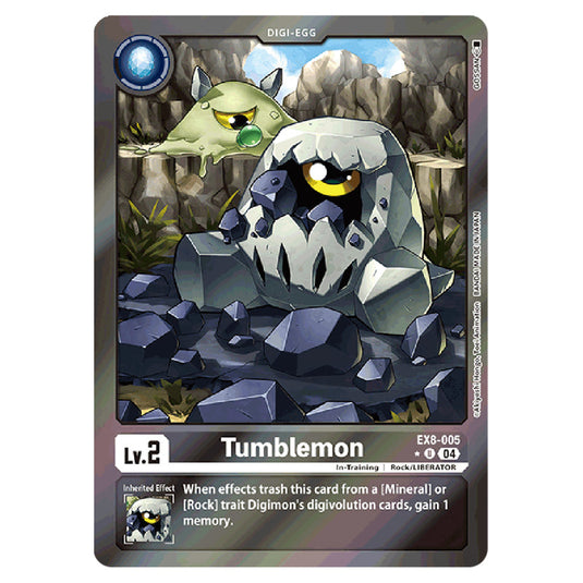 Tumblemon EX8-005a card from the Digimon set EX08 - Chain of Liberation