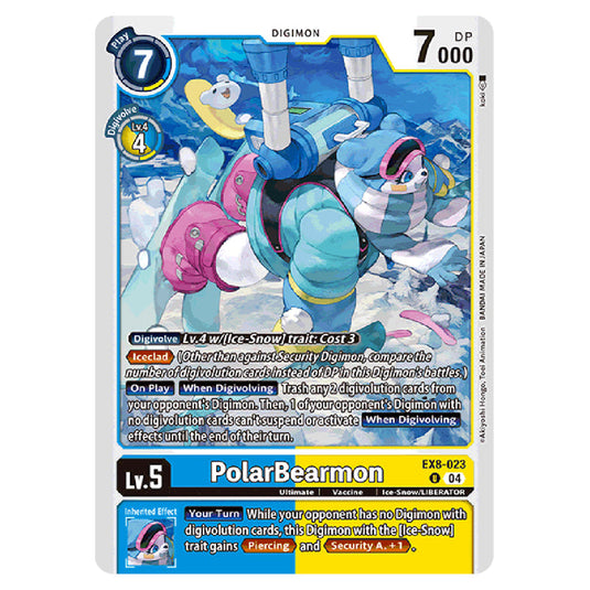 PolarBearmon EX8-023 card from the Digimon set EX08 - Chain of Liberation