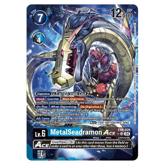 MetalSeadramon EX8-026a card from the Digimon set EX08 - Chain of Liberation