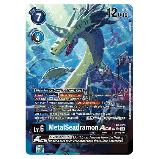MetalSeadramon EX8-026b card from the Digimon set EX08 - Chain of Liberation