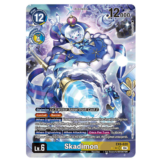 Skadimon EX8-028a card from the Digimon set EX08 - Chain of Liberation
