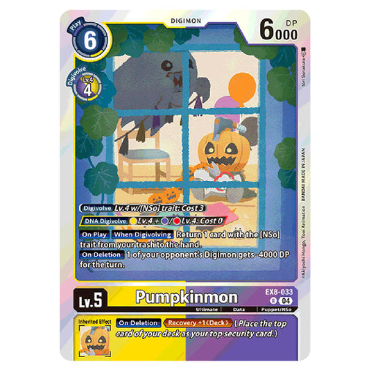 Pumpkinmon EX8-033 card from the Digimon set EX08 - Chain of Liberation