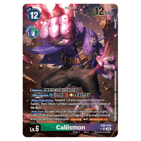 Callismon EX8-045a card from the Digimon set EX08 - Chain of Liberation
