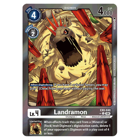 Landramon EX8-048a card from the Digimon set EX08 - Chain of Liberation