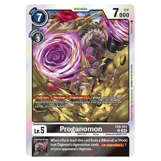 Proganomon EX8-051 card from the Digimon set EX08 - Chain of Liberation