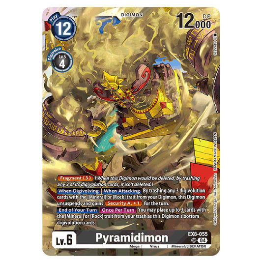 Pyramidimon EX8-055 card from the Digimon set EX08 - Chain of Liberation
