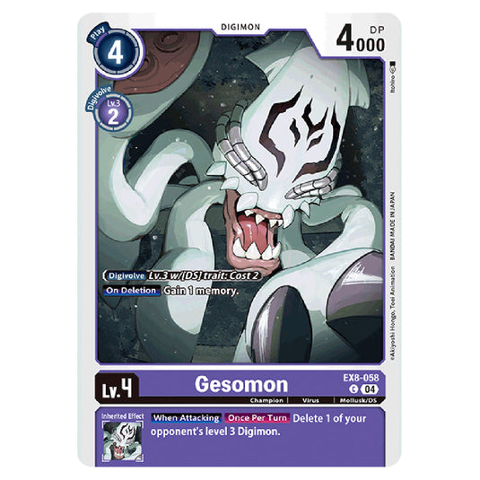 Gesomon EX8-058 card from the Digimon set EX08 - Chain of Liberation