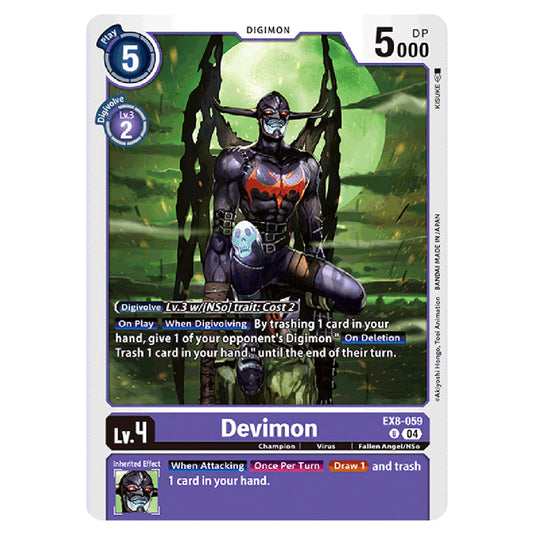 Devimon EX8-059 card from the Digimon set EX08 - Chain of Liberation