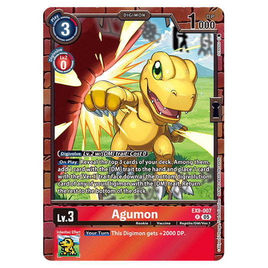 Digimon Card Game - EX-09: Extra Booster Versus Monsters - Agumon - (R) - EX9-007