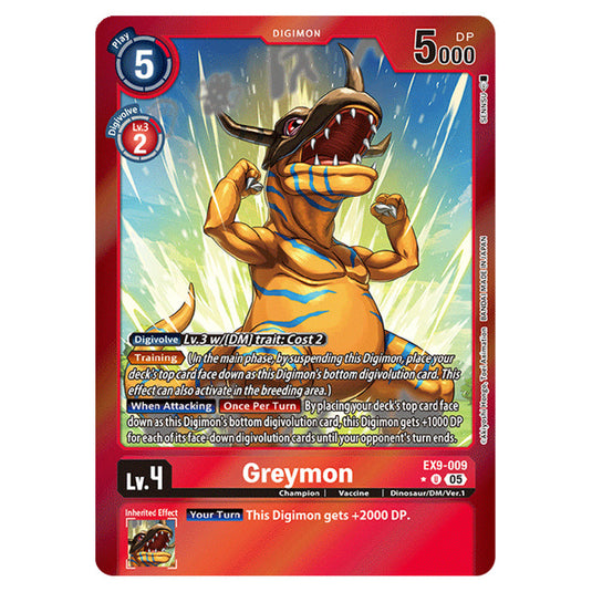 Digimon Card Game - EX-09: Extra Booster Versus Monsters - Greymon - (Alternative Art) - EX9-009a