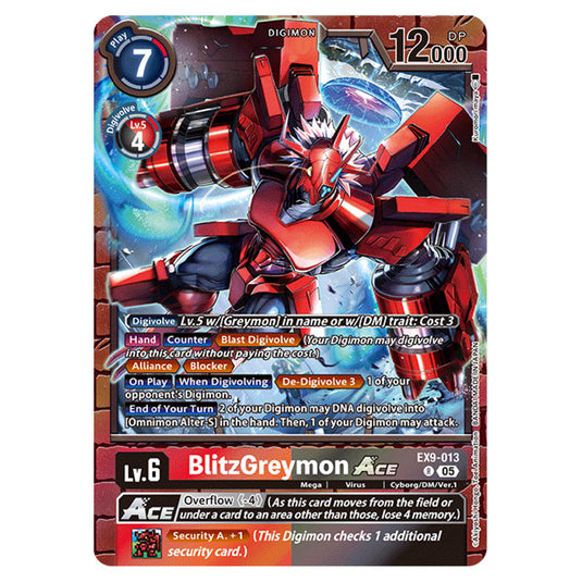 Digimon Card Game - EX-09: Extra Booster Versus Monsters - BlitzGreymon ACE - (R) - EX9-013