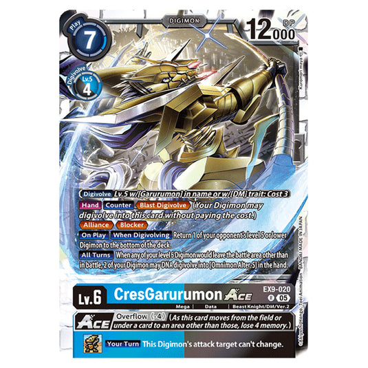 Digimon Card Game - EX-09: Extra Booster Versus Monsters - CresGarurumon - (R) - EX9-020