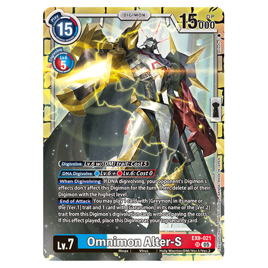 Digimon Card Game - EX-09: Extra Booster Versus Monsters - Omnimon Alter-S - (SR) - EX9-021