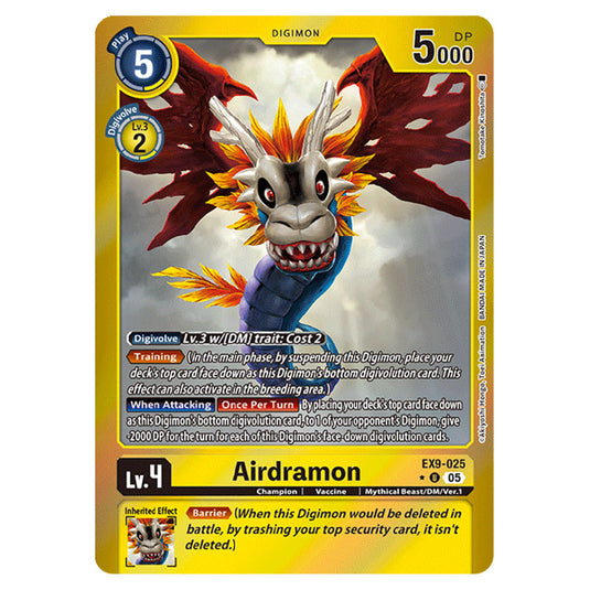 Digimon Card Game - EX-09: Extra Booster Versus Monsters - Airdramon - (Alternative Art) - EX9-025a
