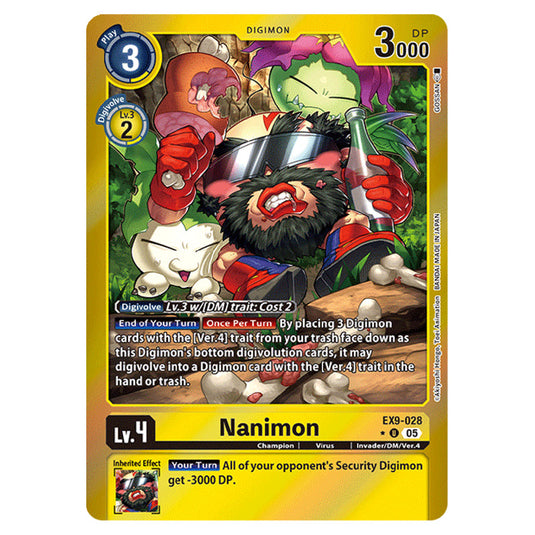 Digimon Card Game - EX-09: Extra Booster Versus Monsters - Nanimon - (Alternative Art) - EX9-028a