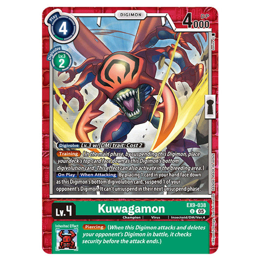 Digimon Card Game - EX-09: Extra Booster Versus Monsters - Kuwagamon - (U) - EX9-038