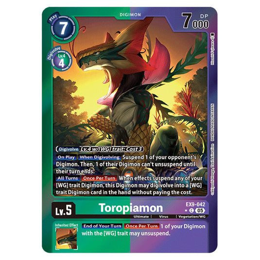Digimon Card Game - EX-09: Extra Booster Versus Monsters - Toropiamon - (Alternative Art) - EX9-042a