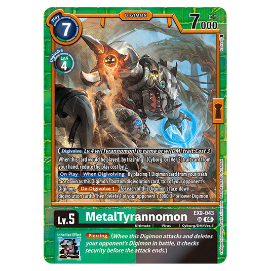 Digimon Card Game - EX-09: Extra Booster Versus Monsters - MetalTyrannomon - (SR) - EX9-043