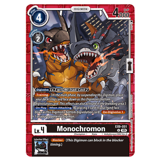 Digimon Card Game - EX-09: Extra Booster Versus Monsters - Monochromon - (U) - EX9-051