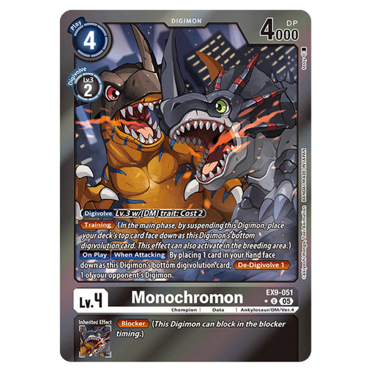 Digimon Card Game - EX-09: Extra Booster Versus Monsters - Monochromon - (Alternative Art) - EX9-051a