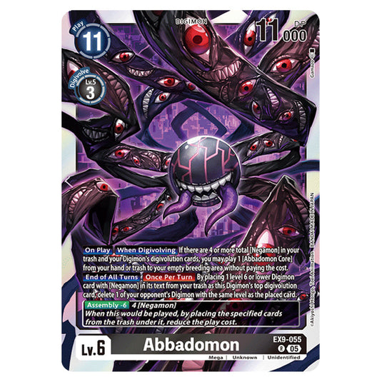 Digimon Card Game - EX-09: Extra Booster Versus Monsters - Abbadomon - (R) - EX9-055