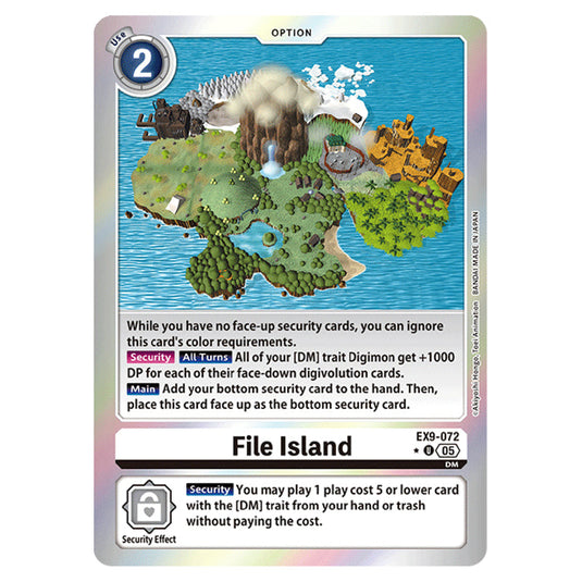 Digimon Card Game - EX-09: Extra Booster Versus Monsters - File Island - (Alternative Art) - EX9-072a