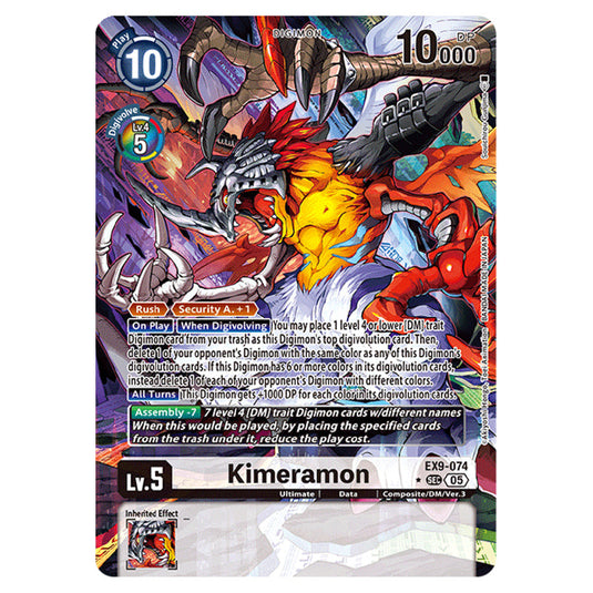 Digimon Card Game - EX-09: Extra Booster Versus Monsters - Kimeramon - (Alternative Art) - EX9-074a