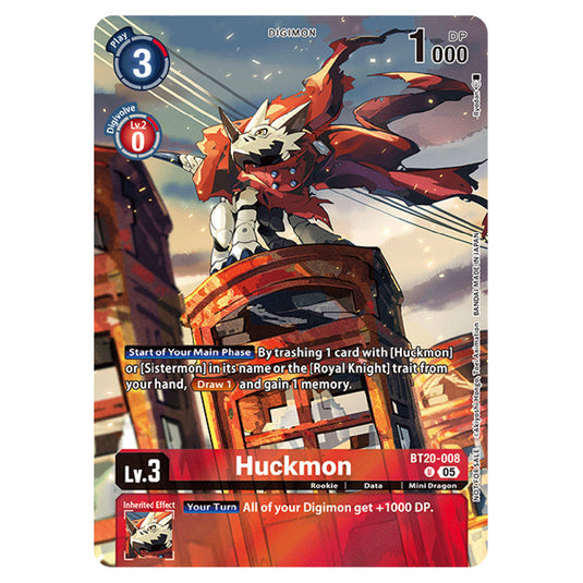 Digimon Card Game - EX-09: Extra Booster Versus Monsters - Huckmon - (Alternative Art) - BT20-008