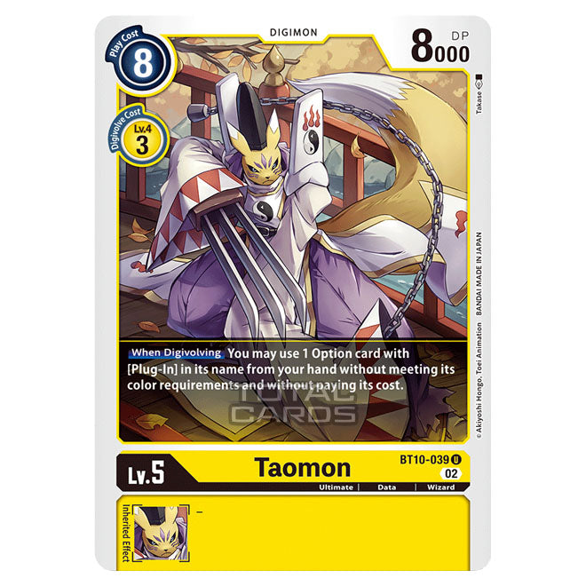 Digimon Card Game - BT10 - Xros Encounter - Taomon (U) - BT10-039 Digimon Card Game - BT10 - Xros Encounter - Taomon (U) - BT10-039