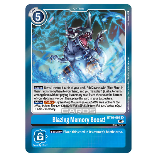 Digimon Card Game - BT10 - Xros Encounter - Blazing Memory Boost! (R) - BT10-097