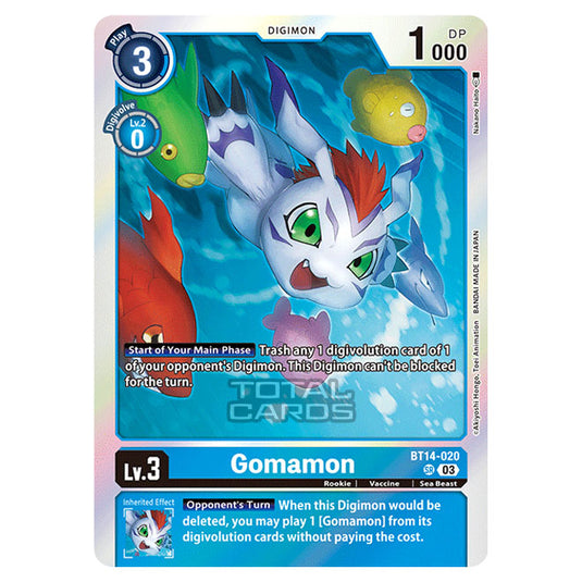 Digimon Card Game - BT14 - Blast Ace - Gomamon - (Super Rare) - BT14-020a