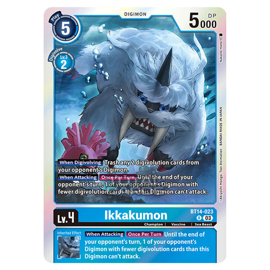 Digimon Card Game - BT14 - Blast Ace - Ikkakumon - (Rare) - BT14-023
