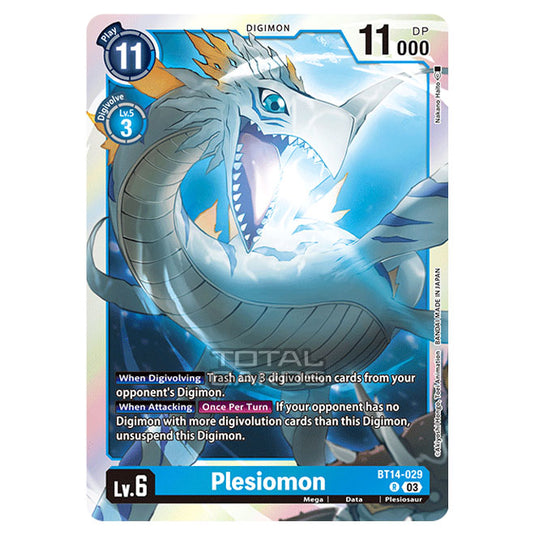 Digimon Card Game - BT14 - Blast Ace - Plesiomon - (Rare) - BT14-029