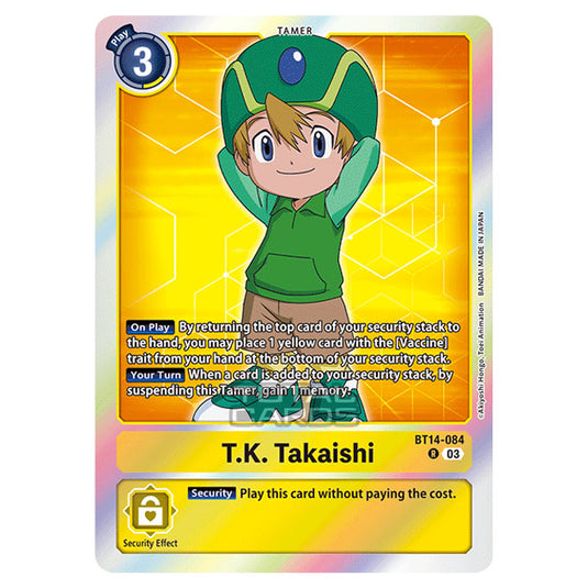 Digimon Card Game - BT14 - Blast Ace - T.K. Takaishi - (Rare) - BT14-084a