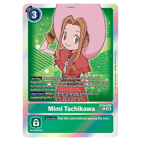 Digimon Card Game - BT14 - Blast Ace - Mimi Tachikawa - (Rare) - BT14-085a
