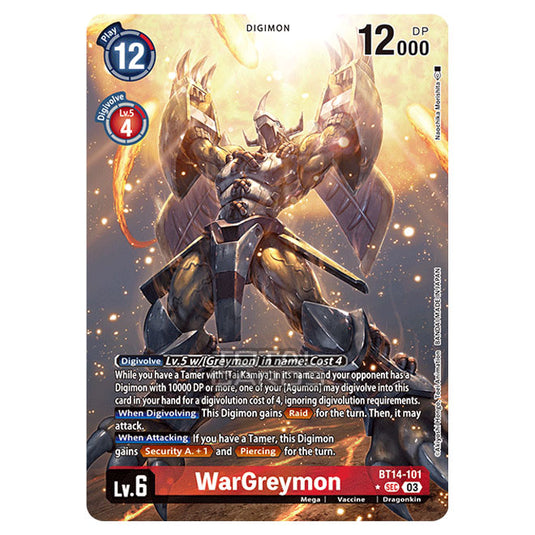 Digimon Card Game - BT14 - Blast Ace - WarGreymon - (Alternative Art) - BT14-101b