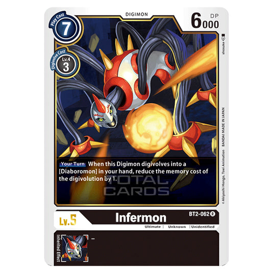 Digimon Card Game - Release Special Booster Ver.1.0 (BT01-03) - Infermon (Rare) - BT2-062
