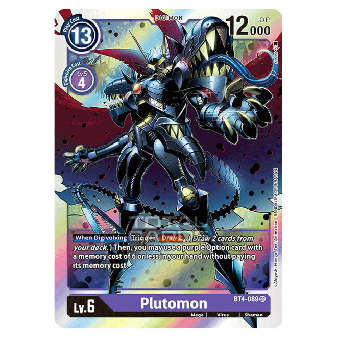 digimon bt04 card list Digimon Card Game - Great Legend (BT04) - Plutomon (Super Rare)