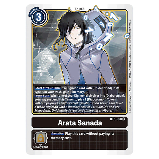 Digimon Card Game - BT05 - Battle of Omni - Arata Sanada (Rare) - BT5-090