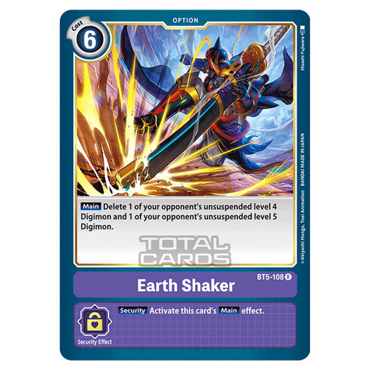 Digimon Card Game - BT05 - Battle of Omni - Earth Shaker (Rare) - BT5-108