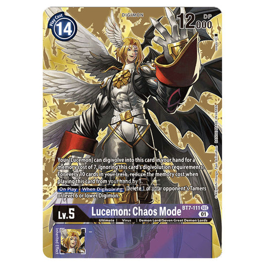 Digimon Card Game - NEXT ADVENTURE (BT07) - Lucemon: Chaos Mode (Secret Rare) - BT7-111A