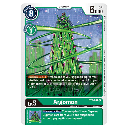 Digimon Card Game - Release Special Booster Ver.1.5 (BT01-03) - Argomon (Common) - BT2-047