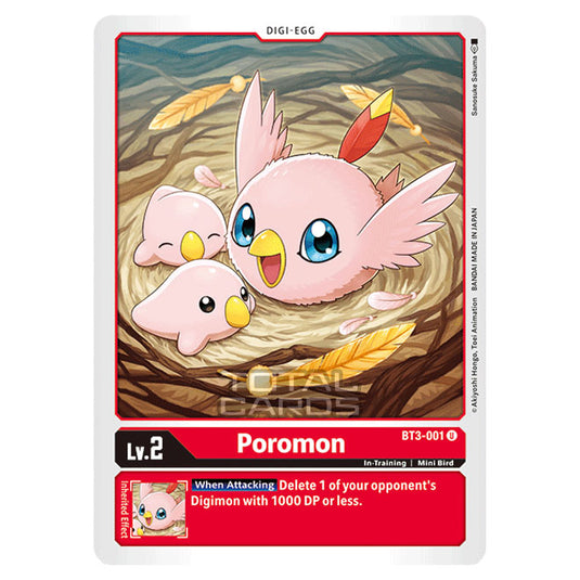 Digimon Card Game - Release Special Booster Ver.1.5 (BT01-03) - Poromon (Uncommon) - BT3-001