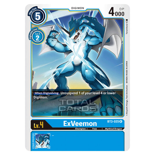Digimon Card Game - Release Special Booster Ver.1.5 (BT01-03) - ExVeemon (Rare) - BT3-025