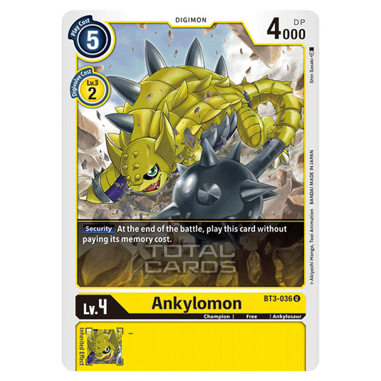Digimon Card Game - Release Special Booster Ver.1.5 (BT01-03) - Ankylomon (Uncommon) - BT3-036