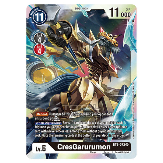 Digimon Card Game - Release Special Booster Ver.1.5 (BT01-03) - CresGarurumon (Super Rare) - BT3-073