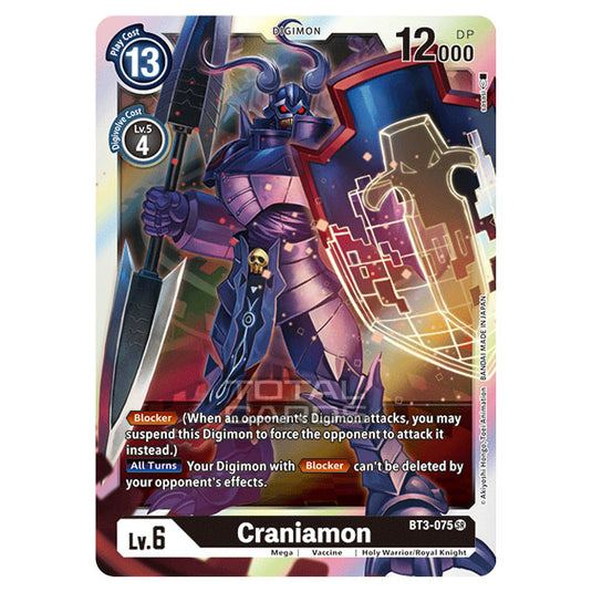 Digimon Card Game - Release Special Booster Ver.1.5 (BT01-03) - Craniamon (Super Rare) - BT3-075