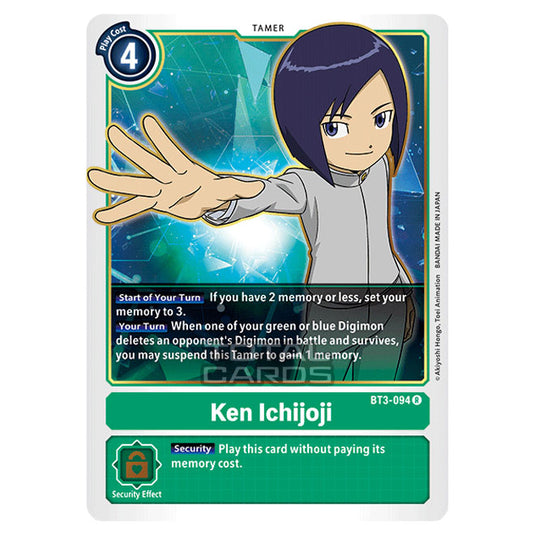 Digimon Card Game - Release Special Booster Ver.1.5 (BT01-03) - Ken Ichijoji (Rare) - BT3-094