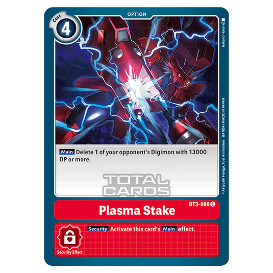 Digimon Card Game - Release Special Booster Ver.1.5 (BT01-03) - Plasma Stake (Common) - BT3-098